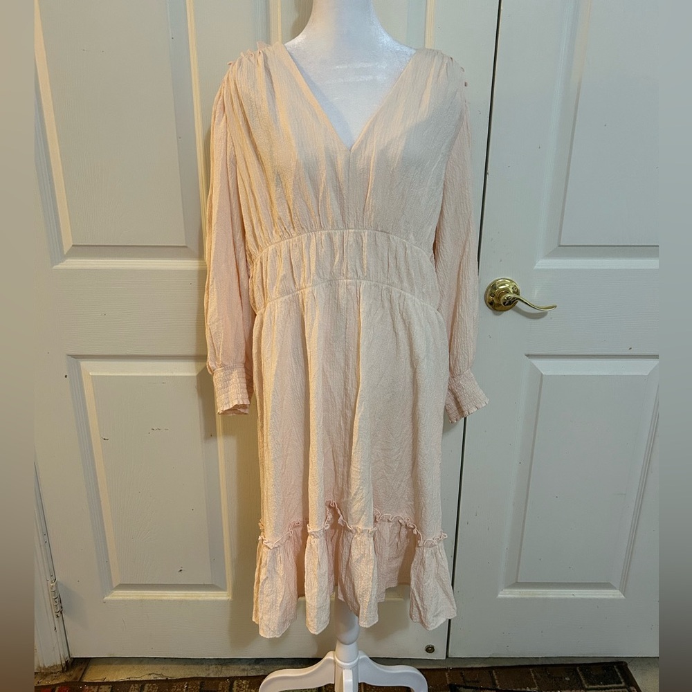 Calvin Klein palest peach prairie dress, size 16